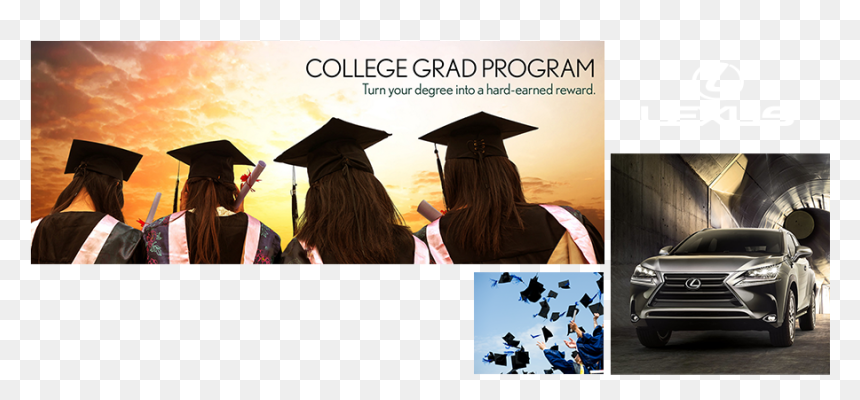 The Lexus College Graduate Finance Program Includes - Graduation Ceremony, HD Png Download - graduate png