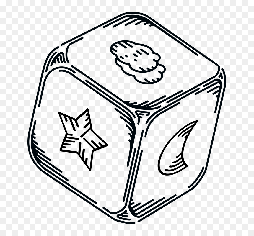 Toys Png Black And White-plus - Blank Dice Clipart, Transparent Png - toys png