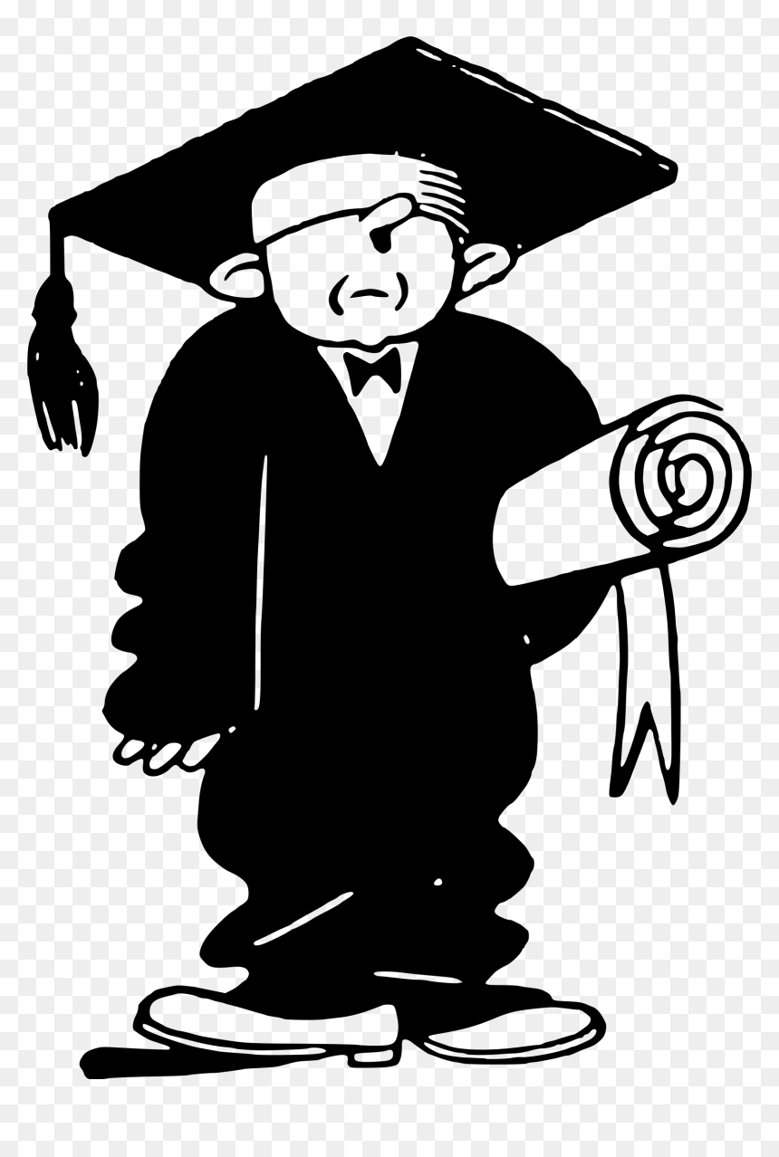 Graduate With Diploma Clip Arts - Free Graduation Clip Art 2019, HD Png Download - graduate png