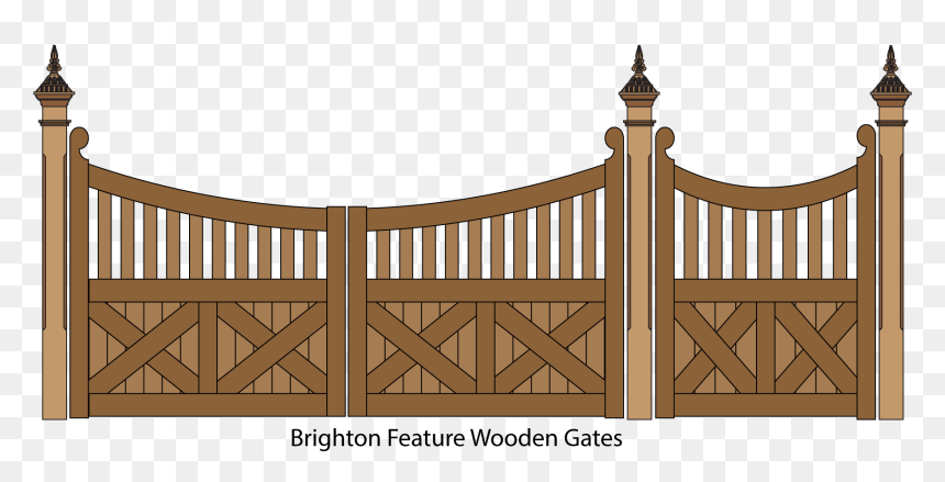 Brighton Feature Wooden Png - Gate Clipart, Transparent Png - wood fence png