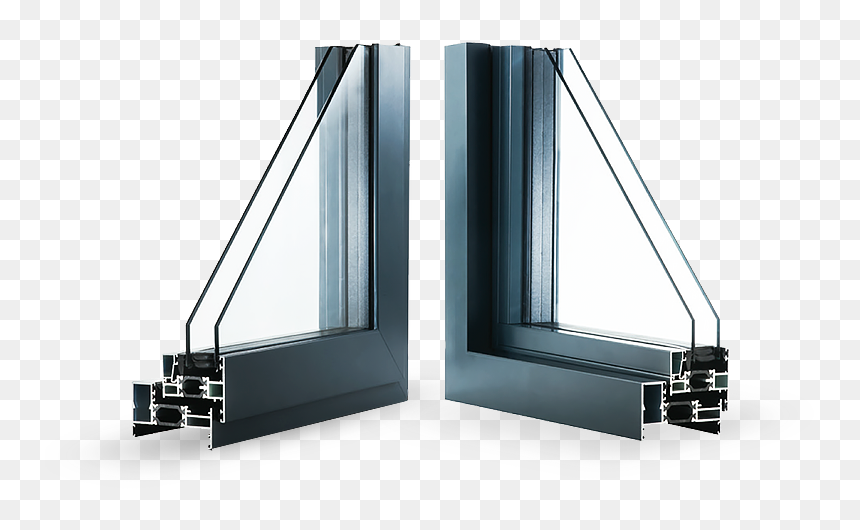 Aluminum Double Glazed Windows, HD Png Download - window frame png
