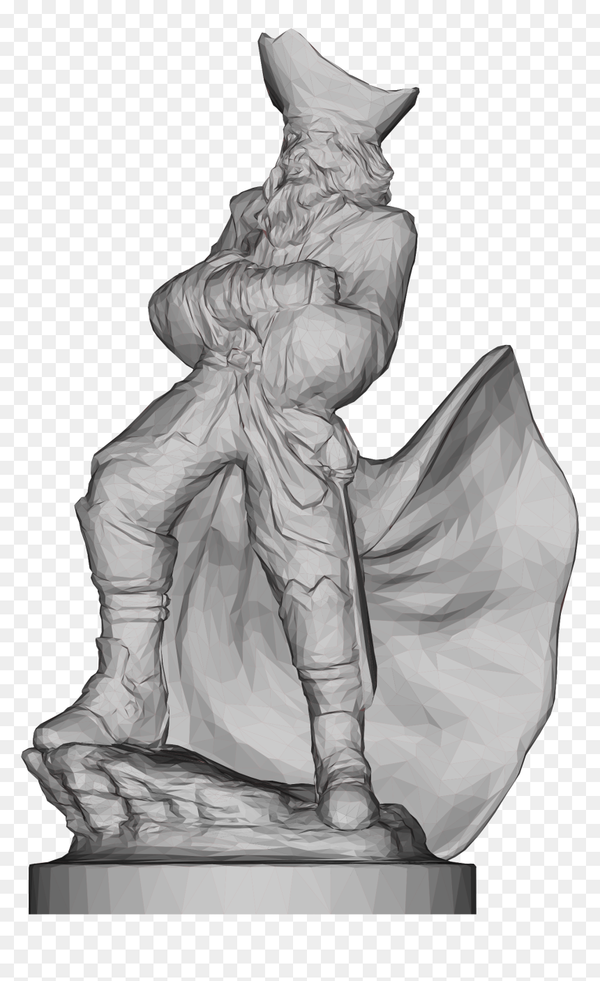 Low Poly Pirate Sculpture Clip Arts - 3d Sculpture Png, Transparent Png - sculpture png