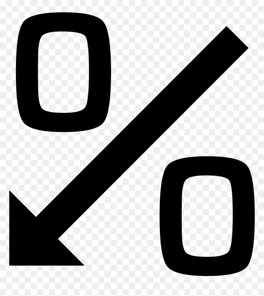 Money Percentage Symbol With Down Arrow Slash Comments - Arrow Percent Png Free, Transparent Png - slash png