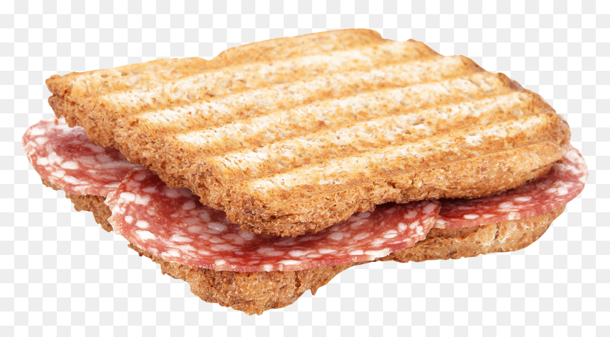 Grilled Salami Toast, HD Png Download - toast png