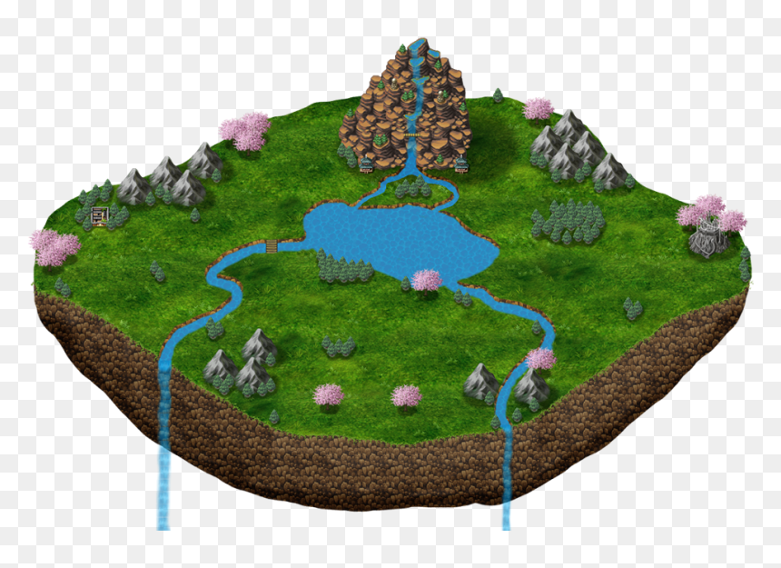 Test - Rpgmaker Mv Island, HD Png Download - floating island png