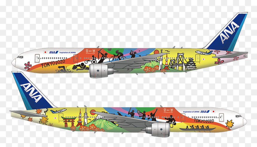 Design From The Side Of The Aircraft - Tokyo 2020 Olympic Torch Relay, HD Png Download - ana png