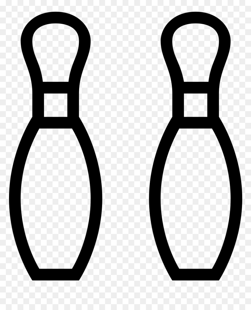 Bowling Pins Outline - Desenho De Pinos De Boliche, HD Png Download - bowling pin png