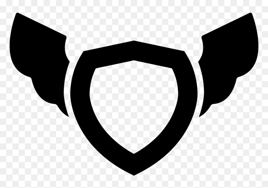 Shield With Wings Png Clipart , Png Download - Game Security Png, Transparent Png - black wings png