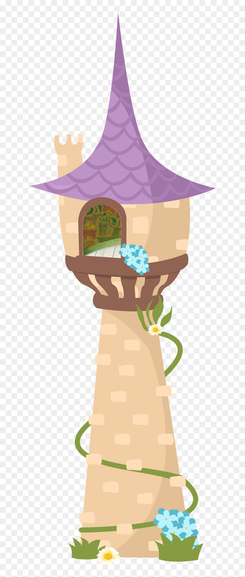 Minus Say Hello Dibujos - Rapunzel Clipart Tower, HD Png Download - tangled png