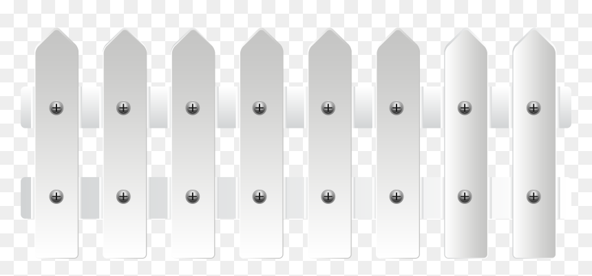 White Png Transparent Clip - Picket Fence, Png Download - wood fence png