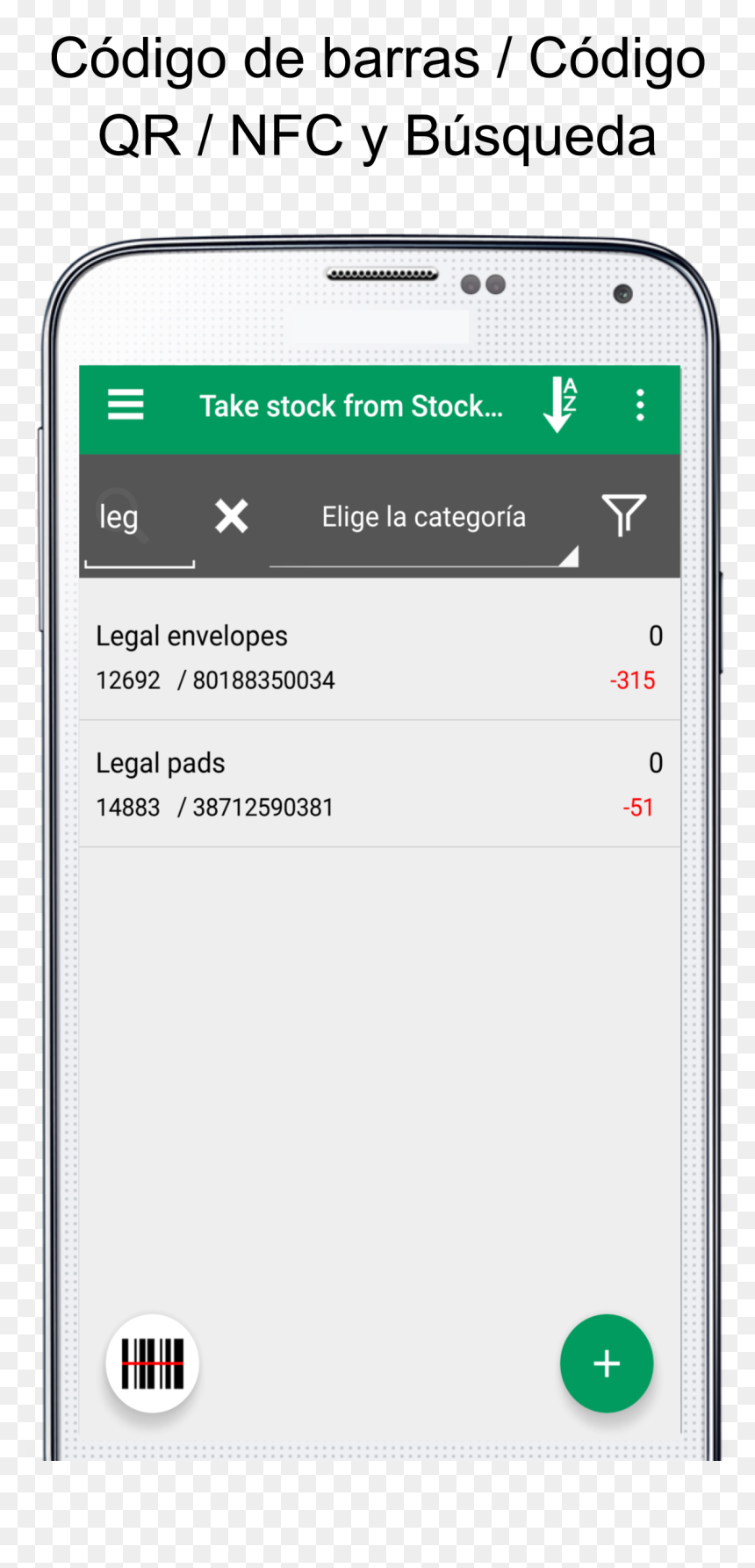 Código De Barras / Código Qr / Nfc Y Búsqueda - Smartphone, HD Png Download - codigo de barras png