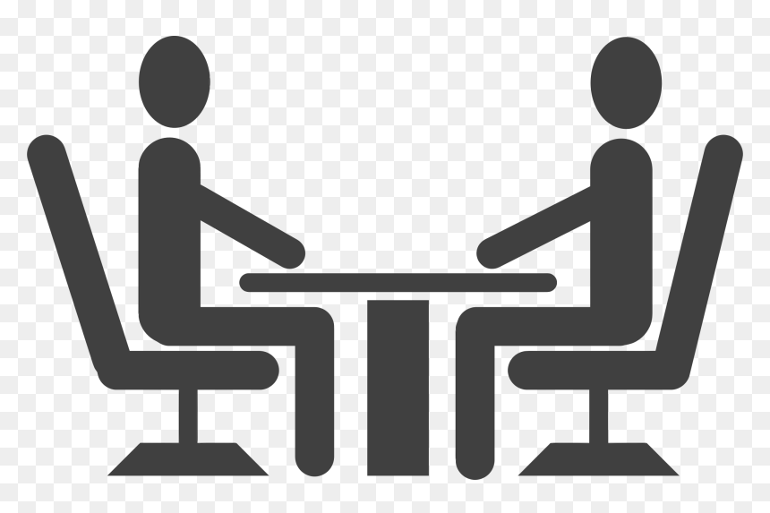 Interview Without Speech Bubbles Clip Arts - Interview Clipart Black And White, HD Png Download - speech bubbles png