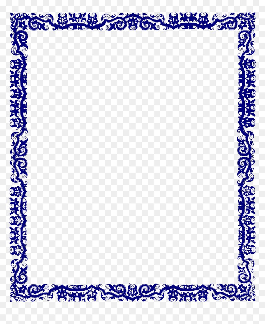 Green Border Design Background, HD Png Download - blue border png