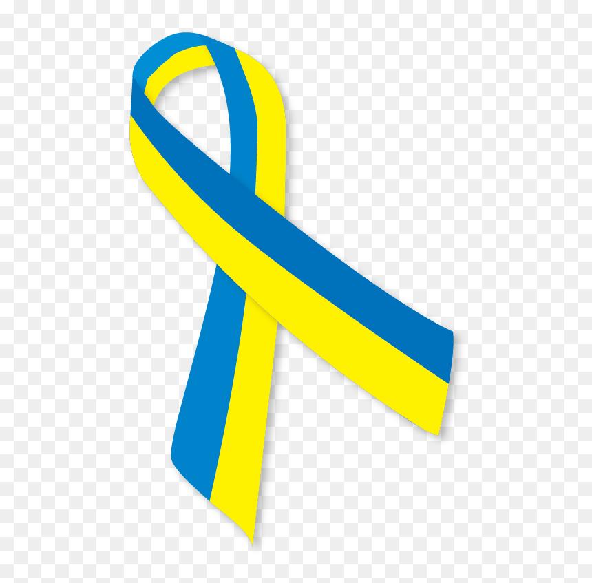 Blue And Yellow Ribbon Ua - Blue And Yellow Ribbon Png, Transparent Png - yellow ribbon png