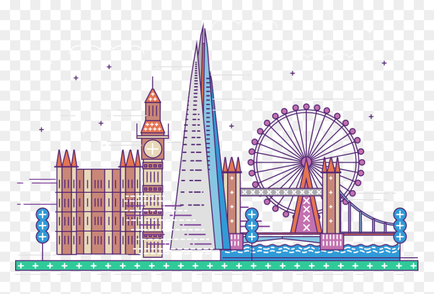 London Clipart Ferris Wheel London - London Clipart, HD Png Download - ferris wheel png