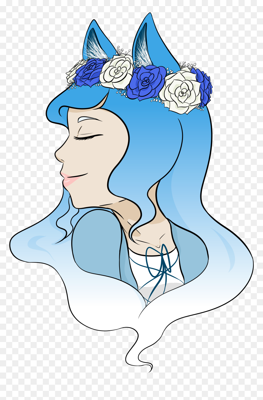 Cartoon, HD Png Download - blue flower crown png