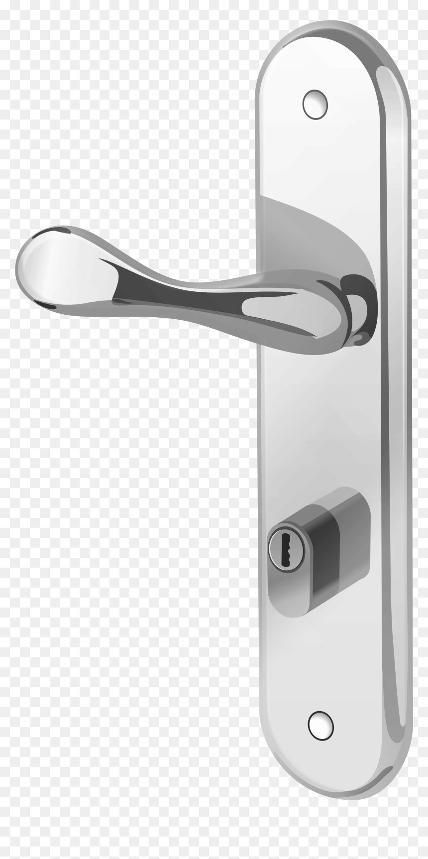 Silver Door Handle Png Clip Art, Transparent Png - silver png