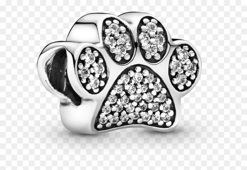 Pandora - Title - Tag - Pandora Dog Paw Bracelet, HD Png Download - pawprint png