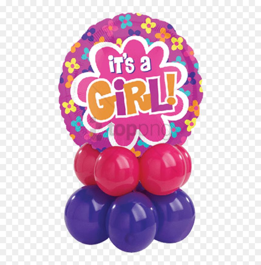 Free Png Pink Balloons Its A Girl Png Image With Transparent - Portable Network Graphics, Png Download - pink balloons png