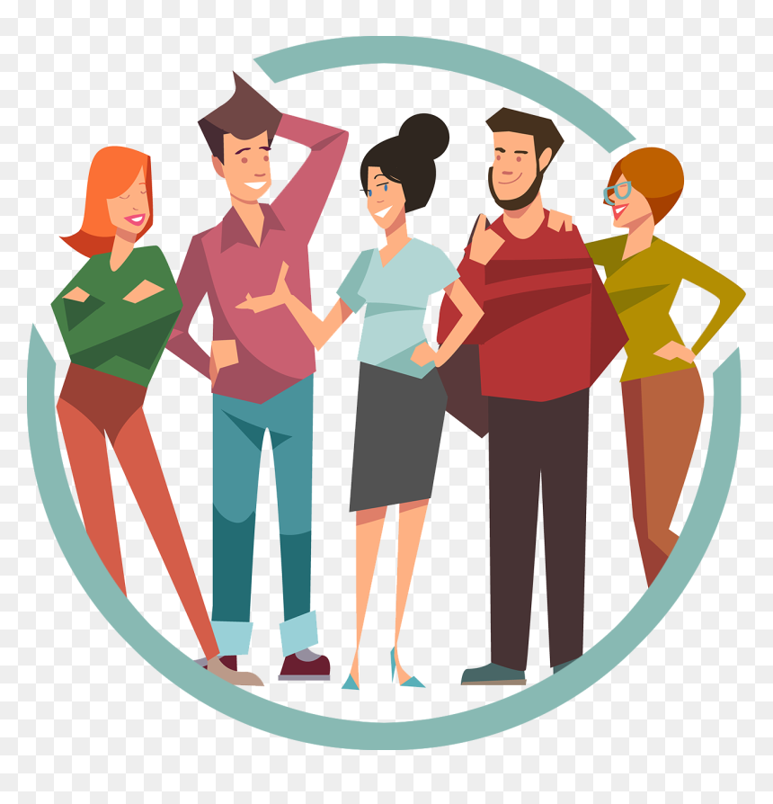 I Just Gained The Achievement With A Little Help From - Group Of Friends Cartoon, HD Png Download - talking png
