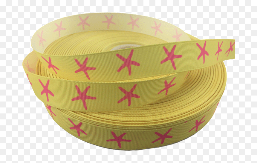 Ribbons [tag] Star Fish Grosgrain Ribbons 7/8″, Yellow - Storage Basket, HD Png Download - yellow ribbon png