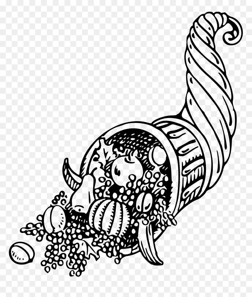 Cornucopia 4 Clip Arts - Horn Of Plenty Symbol, HD Png Download - cornucopia png