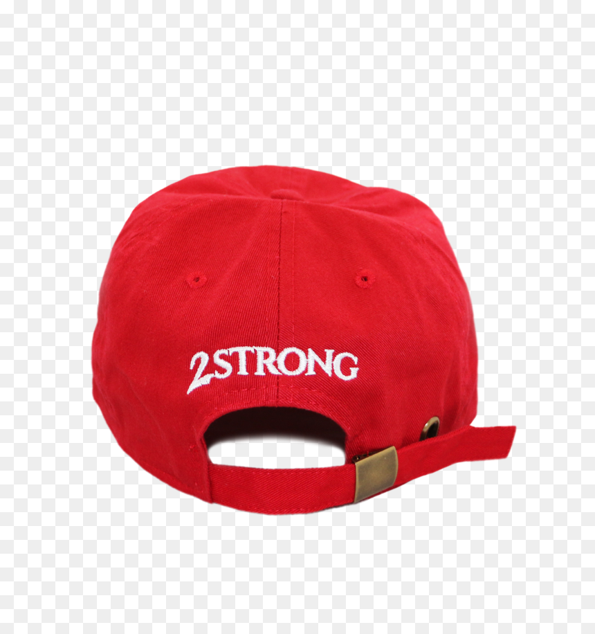 Red Triangle With White Outline Dad Hat Back - Dad Hat Red Back, HD Png Download - triangle outline png
