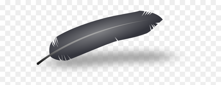Vector Graphics Of Feather - Black Feather, HD Png Download - feather vector png