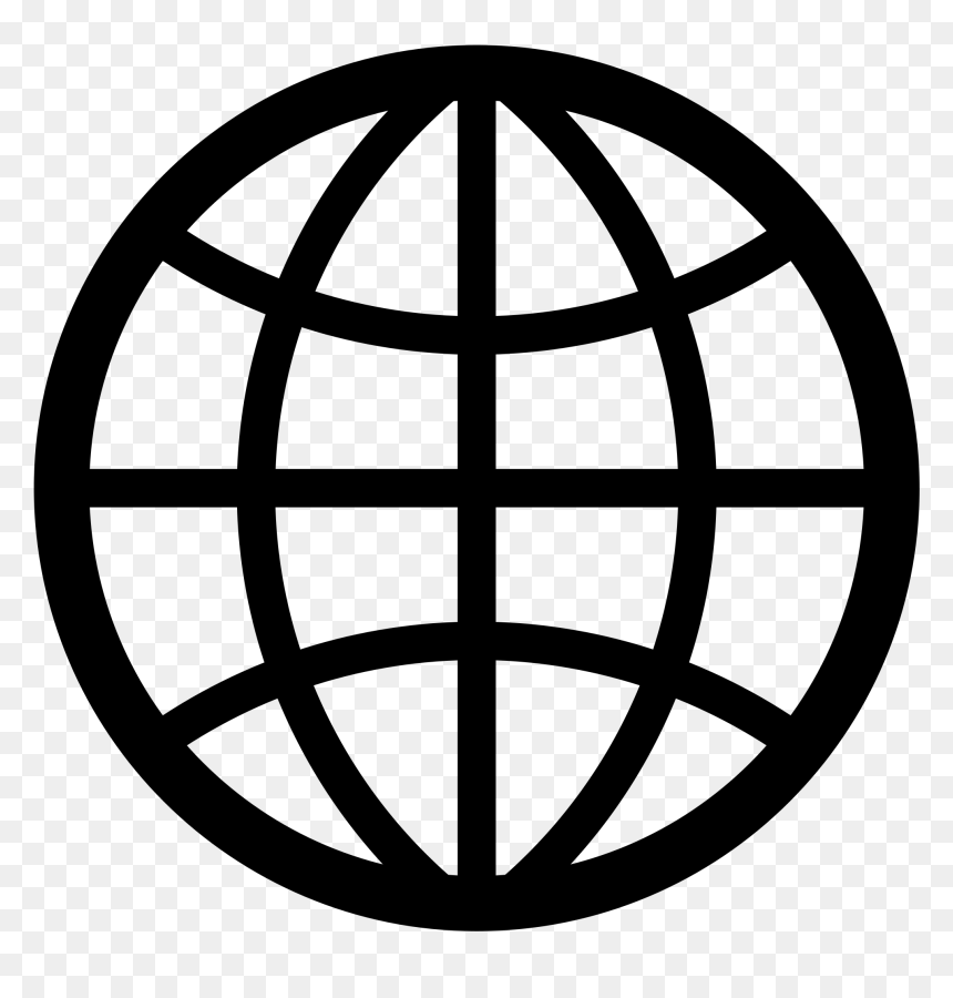 Globe Icon Png, Transparent Png - white grid png