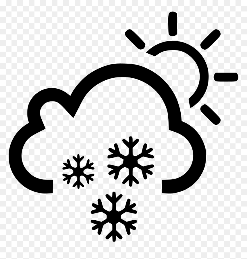 Cloud Snow Snowing Sun Sunny - Sun And Thunder Icon, HD Png Download - snowing png