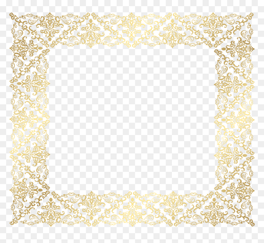 Frame Border Decorative Png Gold Image , Png Download, Transparent Png - decorative png