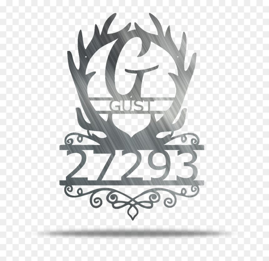 Antler Address, Initial, & Name Customizable Metal - Initial, HD Png Download - antler png