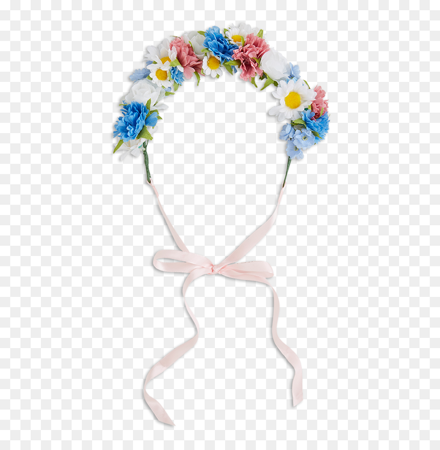 Flower Crown Blue - Rose, HD Png Download - blue flower crown png