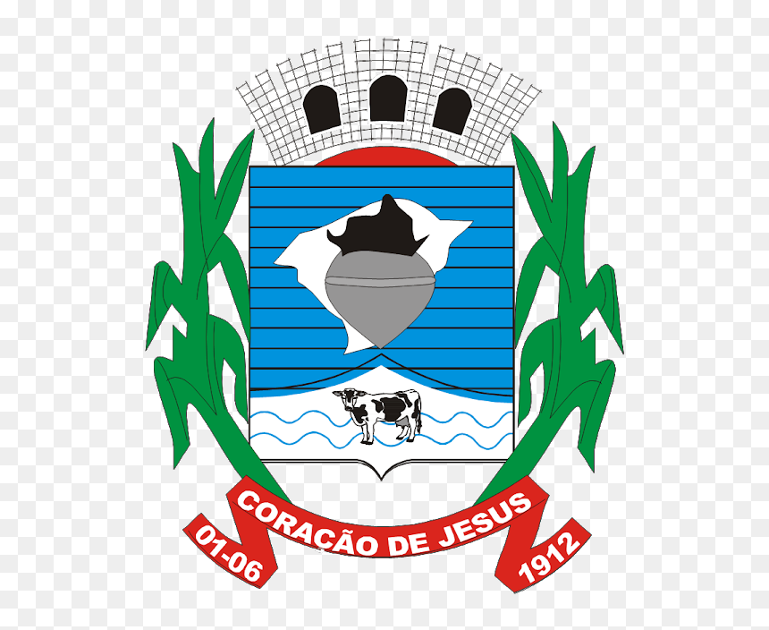 Brasão Coração De Jesus Mg - Emblem, HD Png Download - coração png