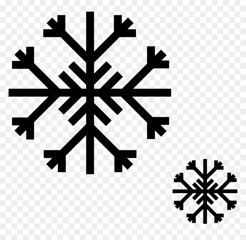 Two Snow Flakes - Hot And Cold Symbol, HD Png Download - snow flakes png
