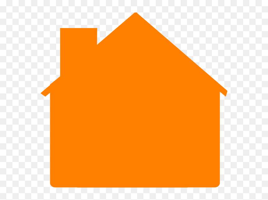 Clipart Orange House, HD Png Download - house outline png