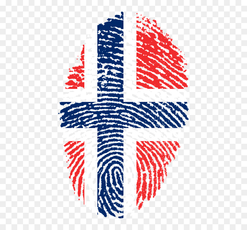 , - Norway Flag Fingerprint, HD Png Download - uk flag png