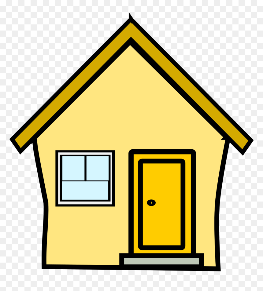 Gelbes Haus Clip Arts - Yellow House Clipart, HD Png Download - house outline png
