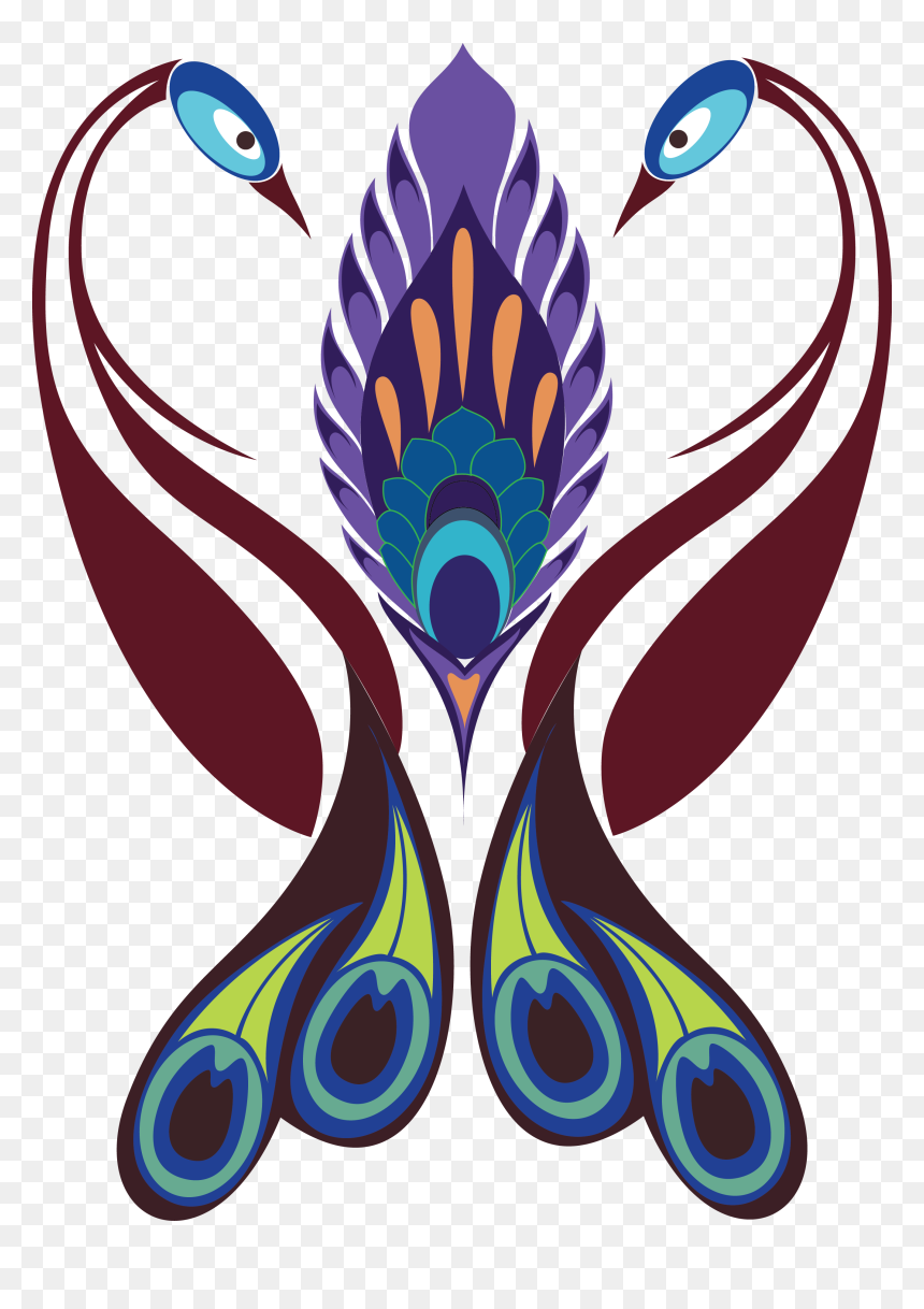 Transparent Feather Duster Clipart - Vector Peacock Png, Png Download - feather vector png