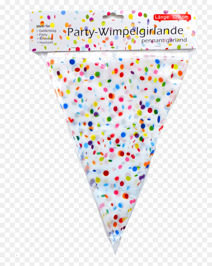 Party Pennant Garland - Confetti, HD Png Download - party confetti png