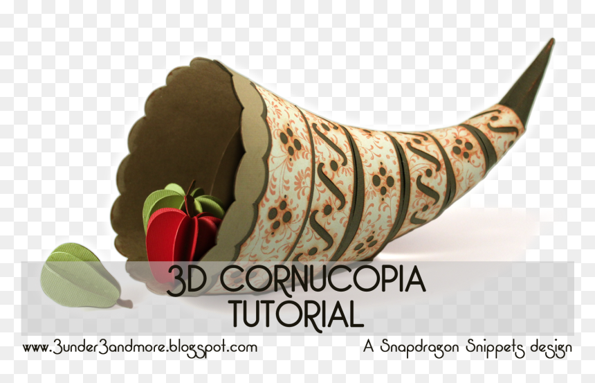 Paper Cornucopia , Png Download - Make A 3d Cornucopia Out, Transparent Png - cornucopia png