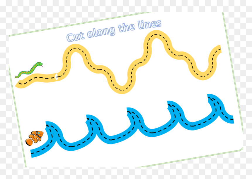 Cutlines2cover - Cutting Lines Activity, HD Png Download - scissor png