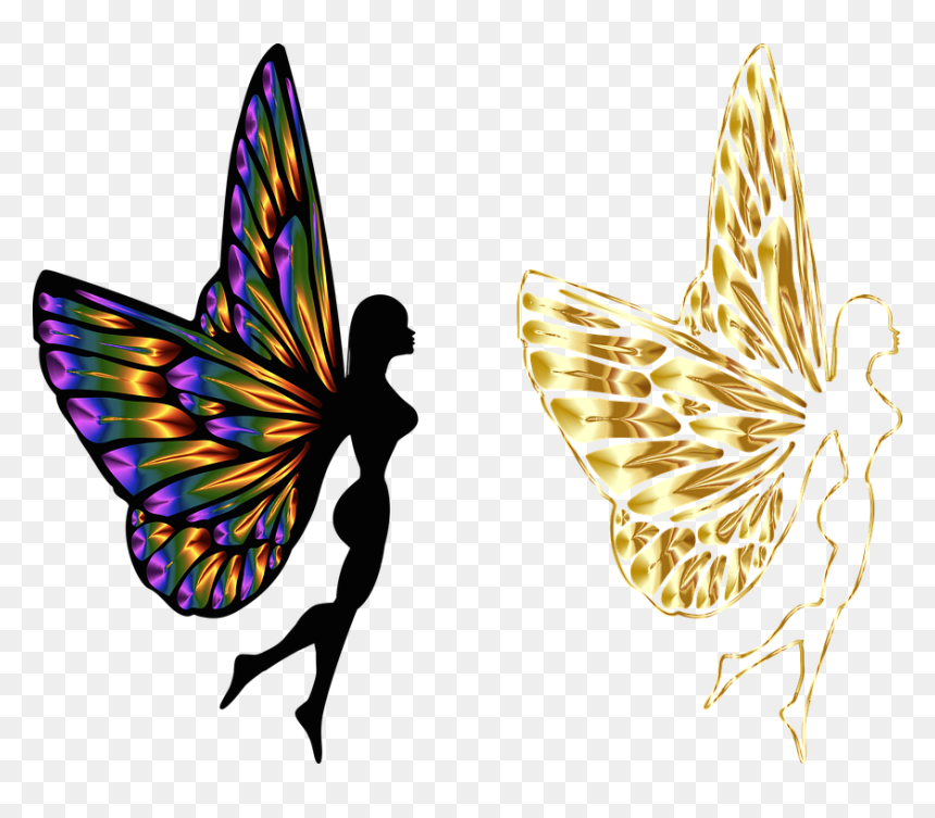 Clip Art, HD Png Download - butterfly silhouette png