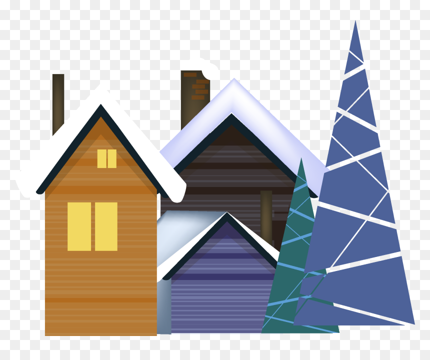 Vector Snow Snowing Reflection Png And Image - House, Transparent Png - snowing png