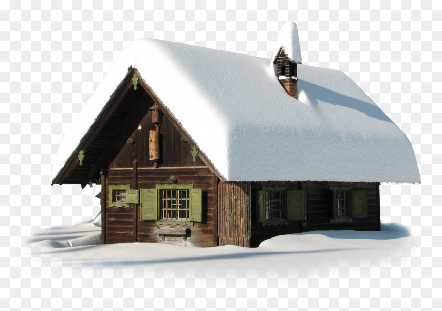 House In Snow Clipart Jpg Freeuse Stock Transparent - Winter House Png, Png Download - snowing png