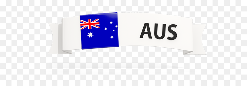Flag On Banner - Australia Flag Png Banner, Transparent Png - flag banner png