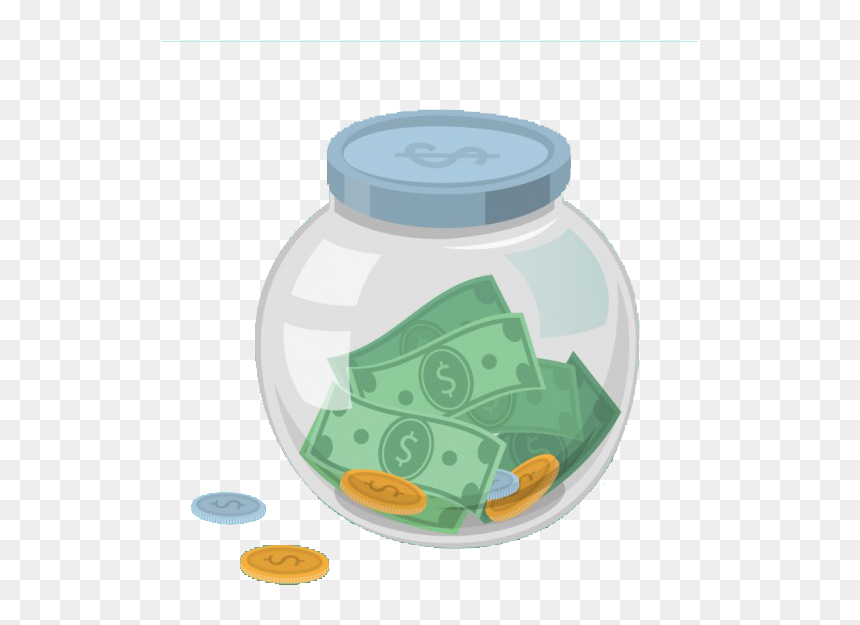 Money Jar Clipart Image Black And White Jar Clipart - Money In A Jar Clipart, HD Png Download - jar png