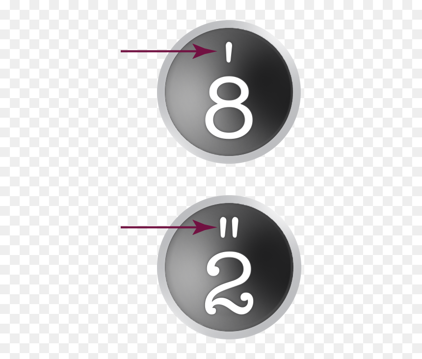 Keys Labeled - Circle, HD Png Download - quotation marks png