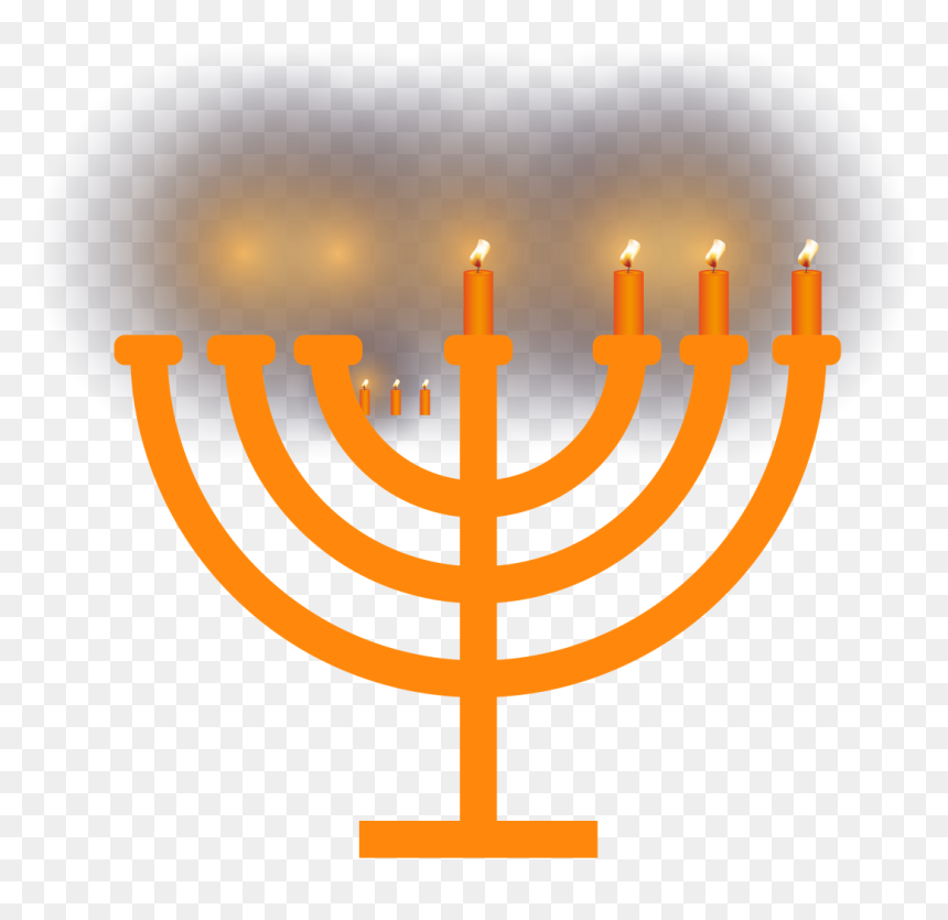 Menorah Candle Clip Art Twisted Candlelight Transprent - Clip Art Menorah Hanukkah, HD Png Download - menorah png
