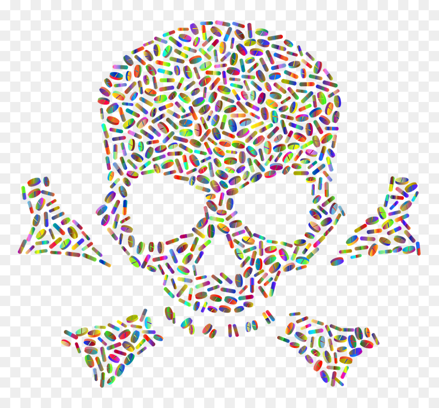 Skull Danger Logo Png, Transparent Png - drugs png